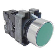 Botão Metálico Verde Ø22mm