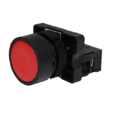 Botão Plástico Vermelho Ø22mm