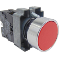 Botão Metálico Vermelho Ø22mm