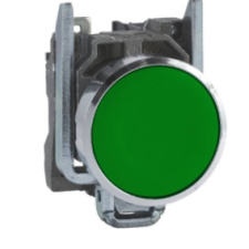 Botão Metálico Verde Ø22mm ZB4