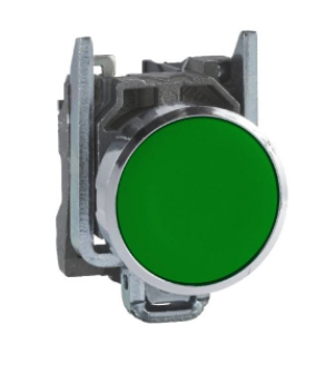 Botão Metálico Verde Ø22mm ZB4
