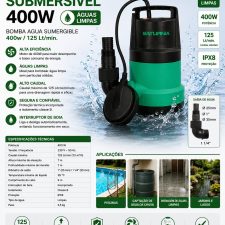 Electrobomba Submersivel 400W (Águas Limpas)