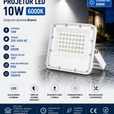 Projetor Led 10W 6000k
