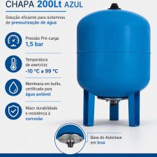 Autoclave Chapa 200Lt Azul