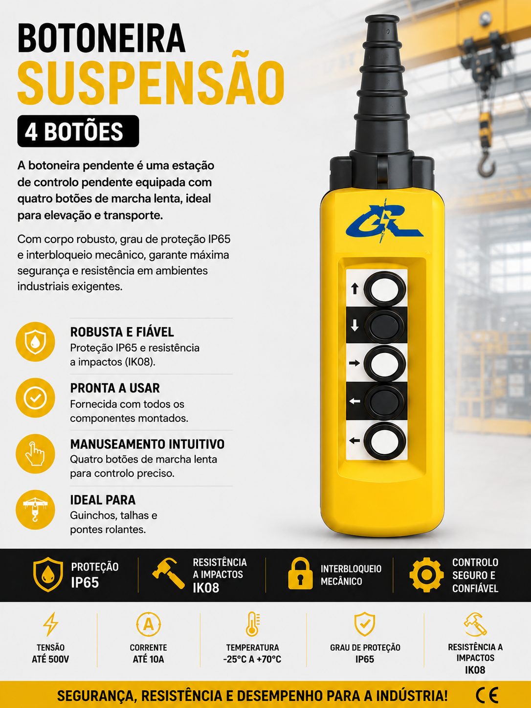 Botoneira Suspensão 4 Botões