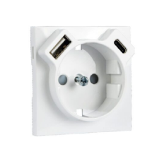 Centro Tomada Schuko + USB-A/USB-C 90630 TBR Logus 90