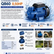 Eletrobomba QB60 0,50HP