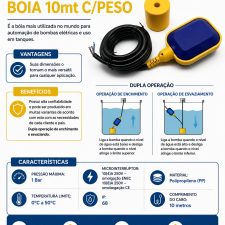 Interruptor Boia 10mt C/Peso