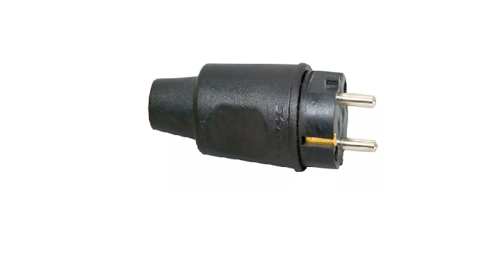 Ficha Macho Schuko Borracha T/TL 4,8mm IP44 16A KOPP