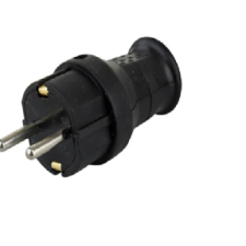 Ficha Macho Schuko Borracha IP44 16A