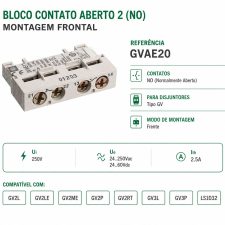 Bloco Contacto Auxiliar Frontal 2NO