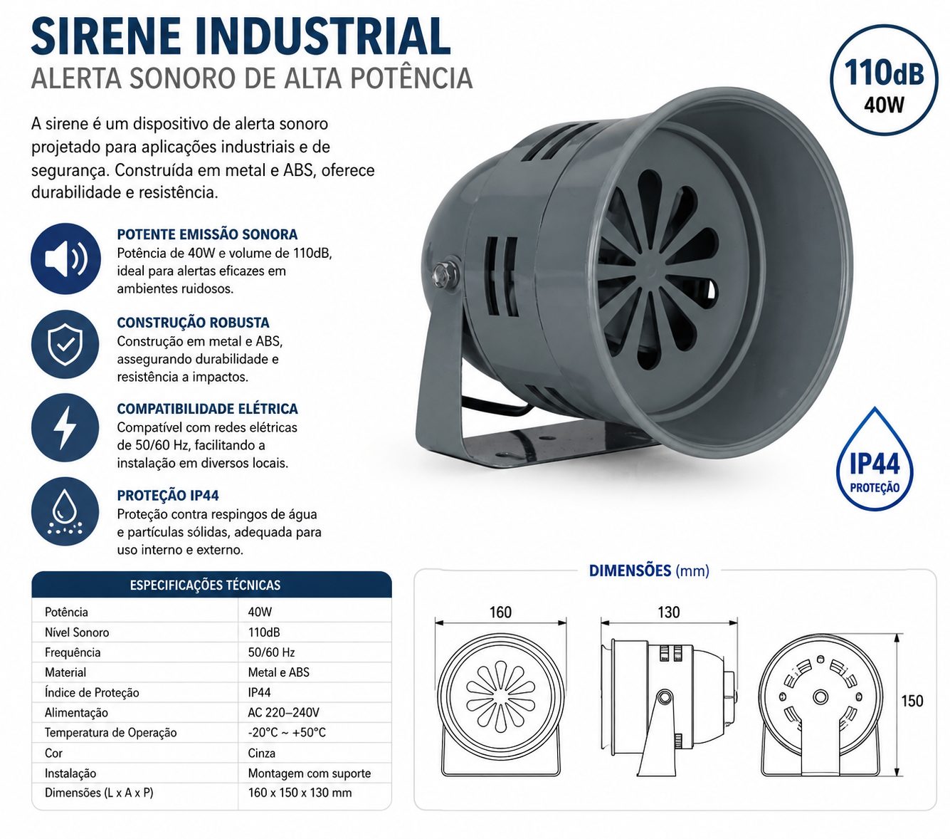 Sirene 230V Cz